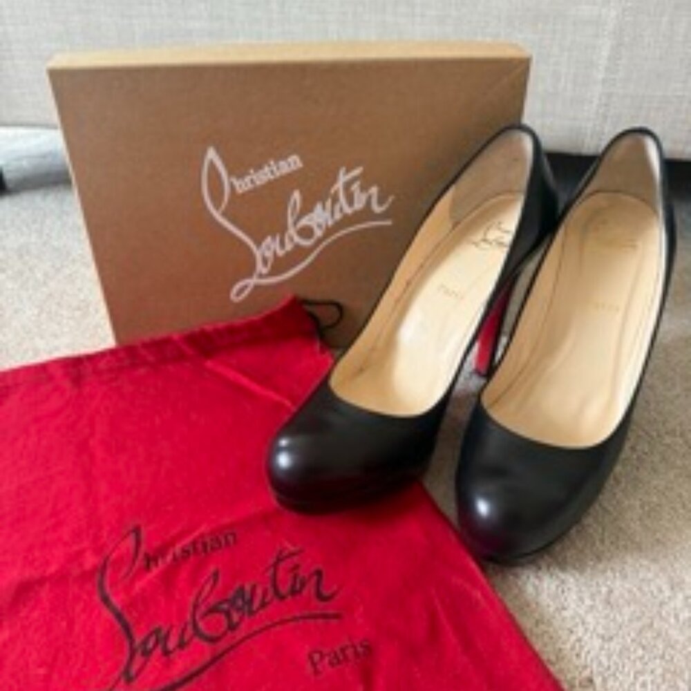 Christian Louboutin Black Heels, Size 41.5